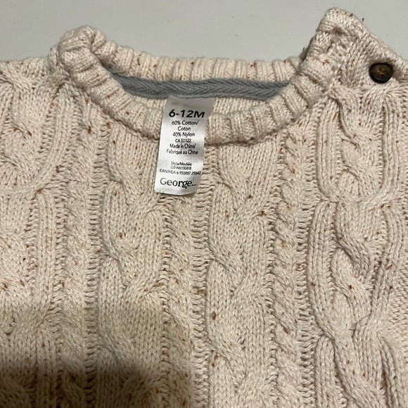 🌟Knit Tan Colored Footie Size 6-12 Months - Picture 4 of 4